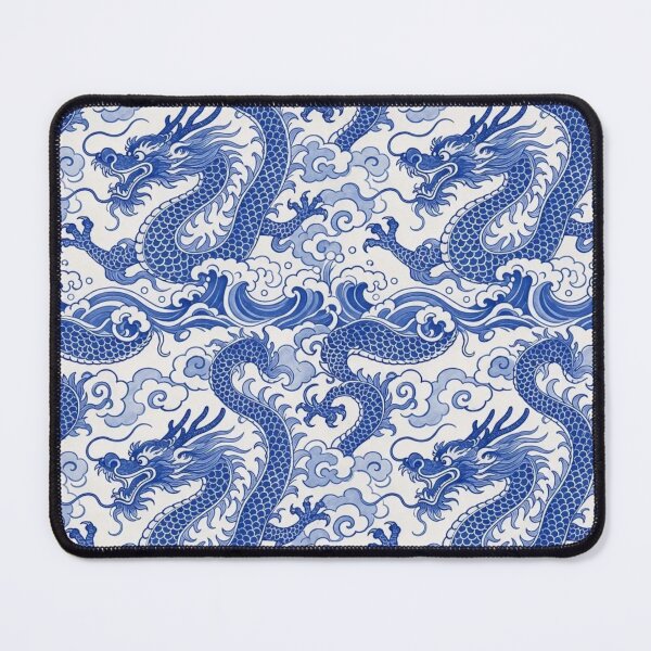 Item preview, Chinese Porcelain Dragon Seamless Pattern | Blue and White Cobalt Porcelain designed and sold by StickyGuys.