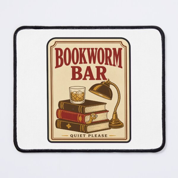 Item preview, Bookworm Bar Vintage Matchbook | Retro Book Lover Matchbook Art Reading Gift designed and sold by StickyGuys.