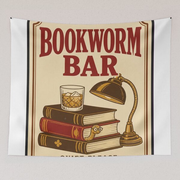 Item preview, Bookworm Bar Vintage Matchbook | Retro Book Lover Matchbook Art Reading Gift designed and sold by StickyGuys.