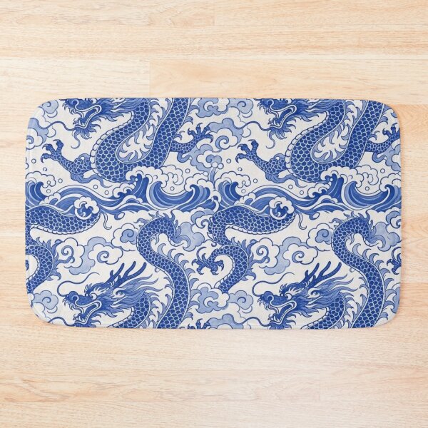 Item preview, Chinese Porcelain Dragon Seamless Pattern | Blue and White Cobalt Porcelain designed and sold by StickyGuys.