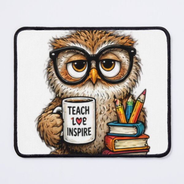 Item preview, Teach Inspire - Funny Teacher Owl designed and sold by joy-Moons.