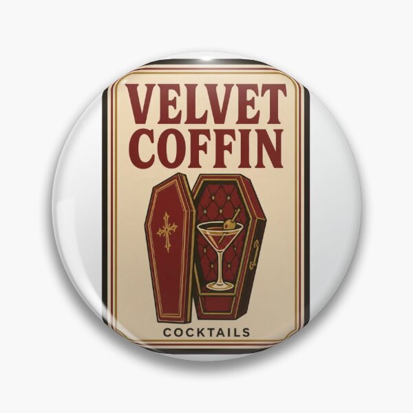 Item preview, Velvet Coffin Cocktails Vintage Matchbook | Retro Goth Bar Matchbook Art designed and sold by StickyGuys.