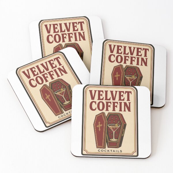 Item preview, Velvet Coffin Cocktails Vintage Matchbook | Retro Goth Bar Matchbook Art designed and sold by StickyGuys.