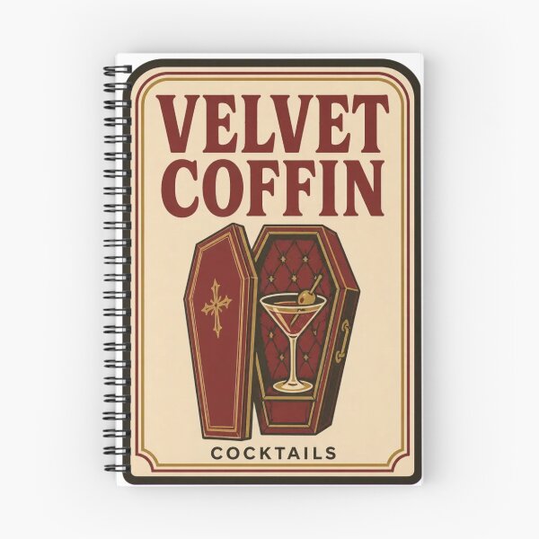 Item preview, Velvet Coffin Cocktails Vintage Matchbook | Retro Goth Bar Matchbook Art designed and sold by StickyGuys.