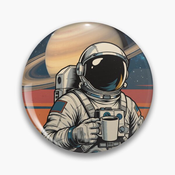 Item preview, Coffee Astronaut in Space – Retro Saturn Vintage Cosmic Coffee Lover designed and sold by Louliloulita.