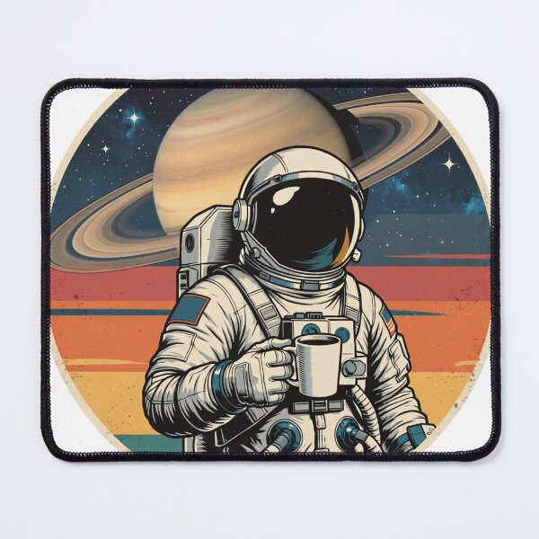 Item preview, Coffee Astronaut in Space – Retro Saturn Vintage Cosmic Coffee Lover designed and sold by Louliloulita.