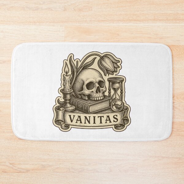 Item preview, Vanitas Medieval Woodcut Skull and Book | Dark Academia Memento Mori Print designed and sold by StickyGuys.