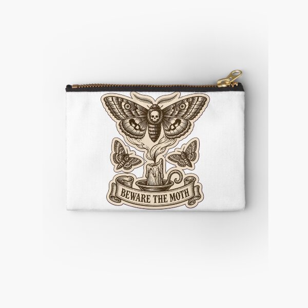 Item preview, Beware The Moth Medieval Woodcut Death Moth | Dark Academia Gothic Moth Print designed and sold by StickyGuys.