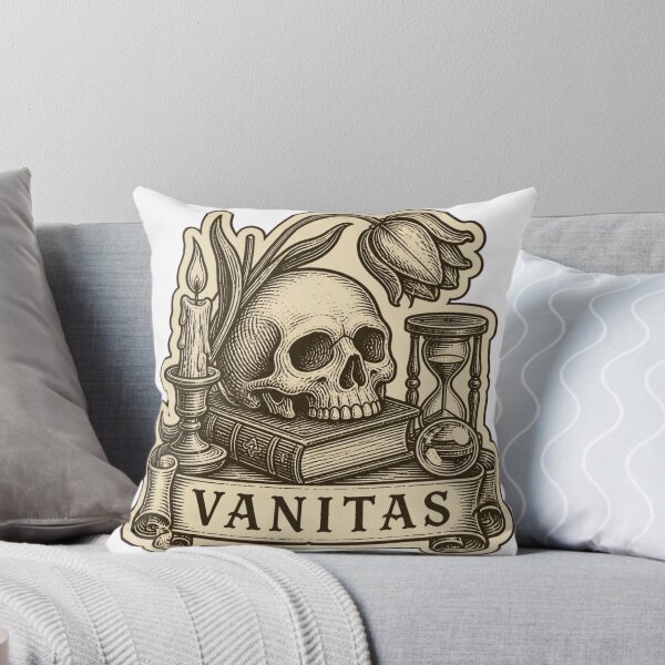 Item preview, Vanitas Medieval Woodcut Skull and Book | Dark Academia Memento Mori Print designed and sold by StickyGuys.