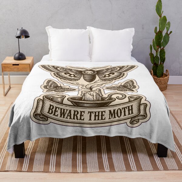 Item preview, Beware The Moth Medieval Woodcut Death Moth | Dark Academia Gothic Moth Print designed and sold by StickyGuys.