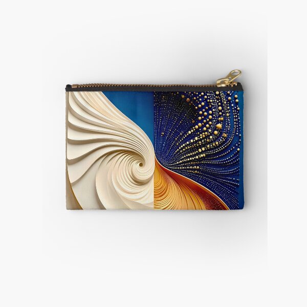 Item preview, Abstract Dual Pattern Design in Blue and Gold  designed and sold by Vicky Brago-Mitchell®.