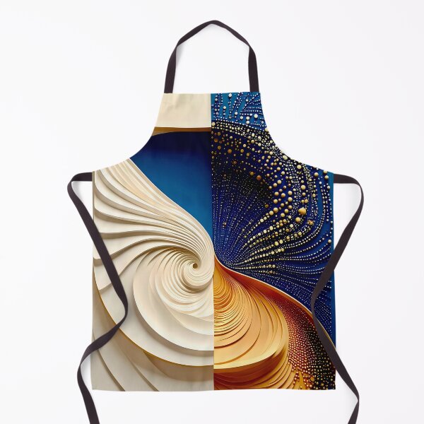 Item preview, Abstract Dual Pattern Design in Blue and Gold  designed and sold by Vicky Brago-Mitchell®.