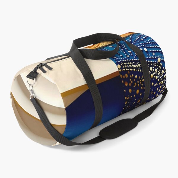 Item preview, Abstract Dual Pattern Design in Blue and Gold  designed and sold by Vicky Brago-Mitchell®.