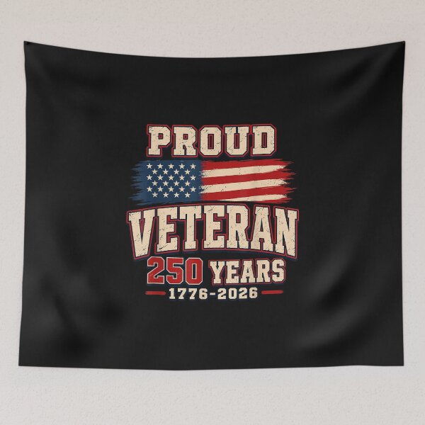 Item preview, Proud Veteran 250 Years America 1776 2026 Patriotic USA Flag designed and sold by forthelovat12.