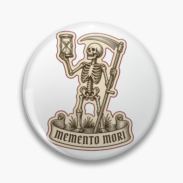 Item preview, Memento Mori Medieval Woodcut Skeleton | Dark Academia Gothic Woodcut Print designed and sold by StickyGuys.