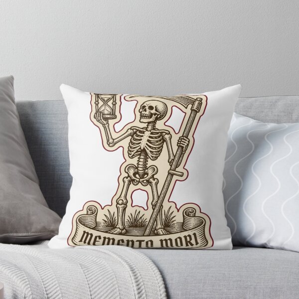Item preview, Memento Mori Medieval Woodcut Skeleton | Dark Academia Gothic Woodcut Print designed and sold by StickyGuys.