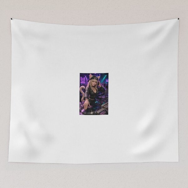 Item preview, Cat Girl DJ in hip hop club style designed and sold by CathryneDelamort.
