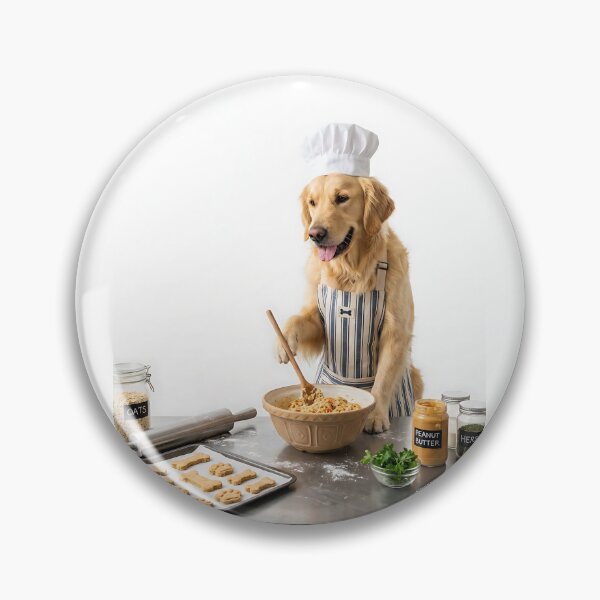 Item preview, Chef Golden Retriever Gourmet Treats designed and sold by PictoVibe.