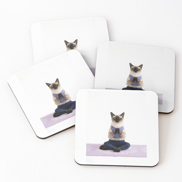 Item preview, Zen Siamese Cat Yoga Master designed and sold by PictoVibe.