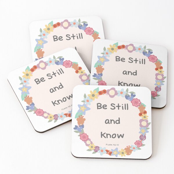 Item preview, Be Still and Know Psalm 46:10 Cute Flower Wreath designed and sold by bySunnieStudio.