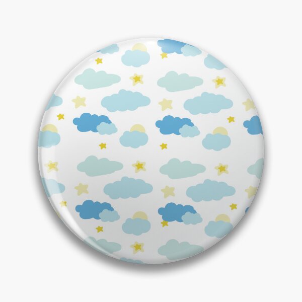 Item preview, cute pastel clouds stars and sun nursery pattern designed and sold by AePuti.
