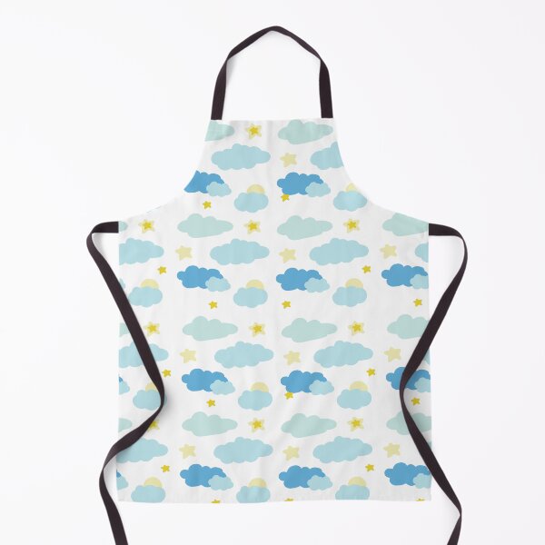 Item preview, cute pastel clouds stars and sun nursery pattern designed and sold by AePuti.