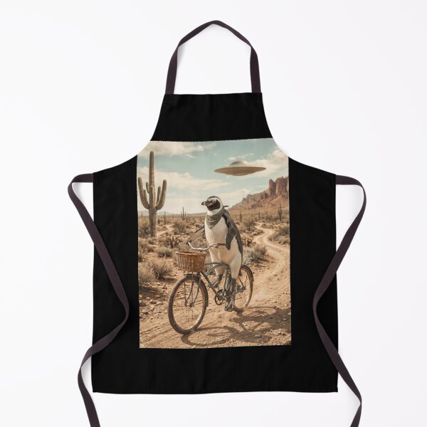 Item preview, Penguin Riding Bike Wild West Western UFO Animal Lover designed and sold by dian-rody-crest.