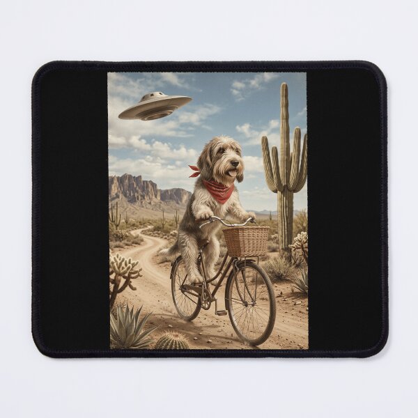 Item preview, Petit Basset Griffon Vendeen Riding Bike Wild West Western UFO Dog Lover designed and sold by dian-rody-crest.
