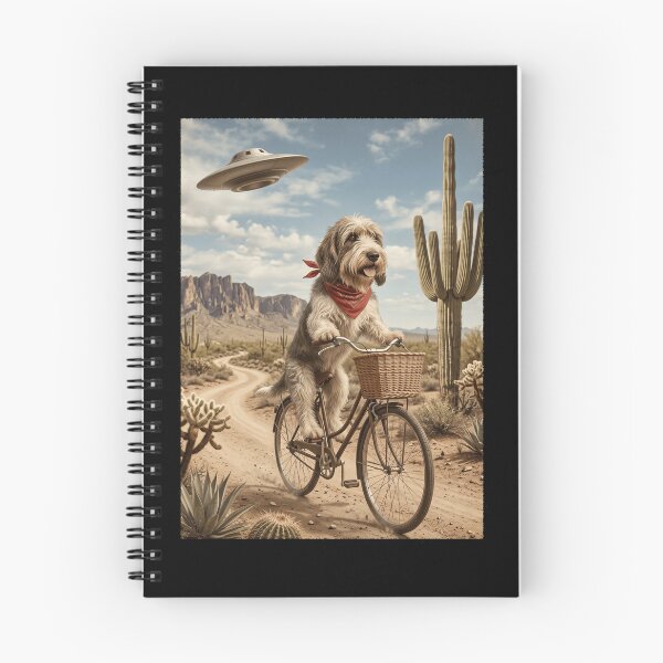 Item preview, Petit Basset Griffon Vendeen Riding Bike Wild West Western UFO Dog Lover designed and sold by dian-rody-crest.