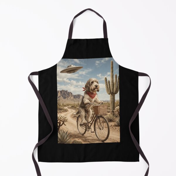 Item preview, Petit Basset Griffon Vendeen Riding Bike Wild West Western UFO Dog Lover designed and sold by dian-rody-crest.