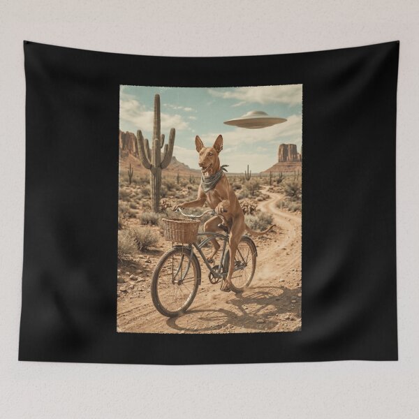 Item preview, Pharaoh Hound Riding Bike Wild West Western UFO Dog Lover designed and sold by dian-rody-crest.