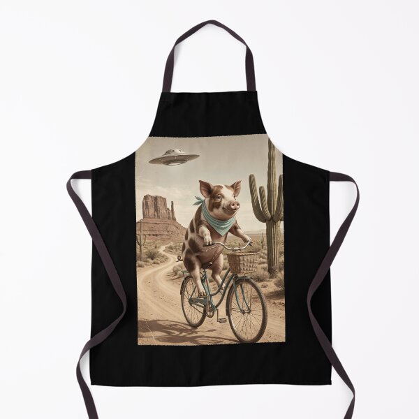 Item preview, Pig Riding Bike Wild West Western UFO Animal Lover designed and sold by dian-rody-crest.