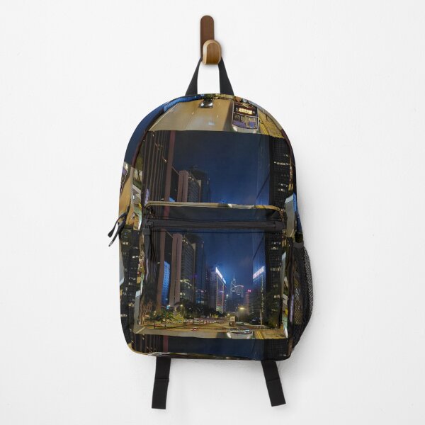 Item preview, Night view of the roads and high rise buildings in Hong Kong Wan Chai designed and sold by pbchan.