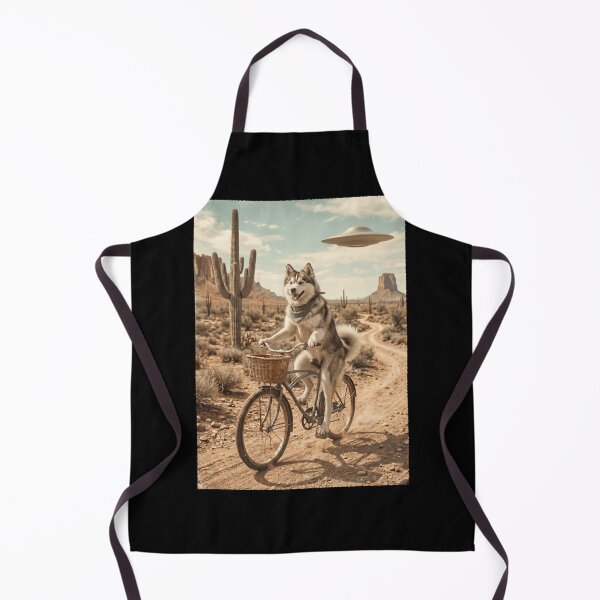 Item preview, Pomsky Riding Bike Wild West Western UFO Dog Lover designed and sold by dian-rody-crest.