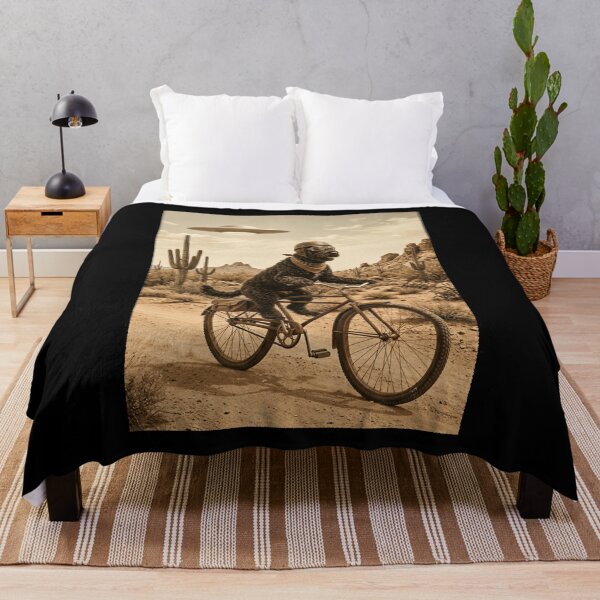 Item preview, Portuguese Water Dog Riding Bike Wild West Western UFO Dog Lover designed and sold by dian-rody-crest.