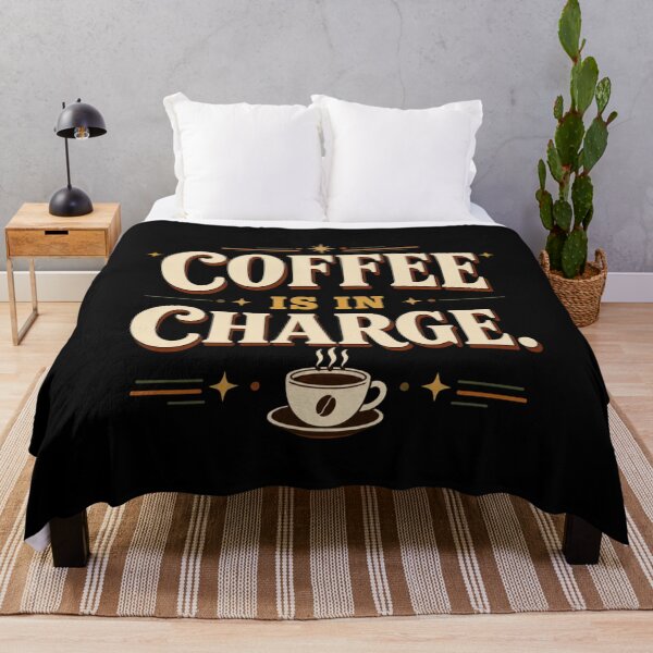 Item preview, Coffee Is in Charge. | Funny Retro Coffee Office Humor Typography designed and sold by Irene Catchmind.