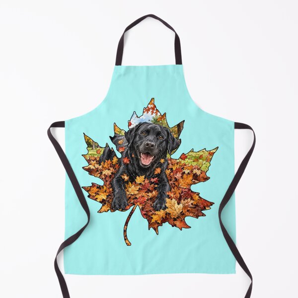 Item preview, Fall Black Labrador Retriever Playing In Autumn Leaves designed and sold by Lion and Lamb Design.