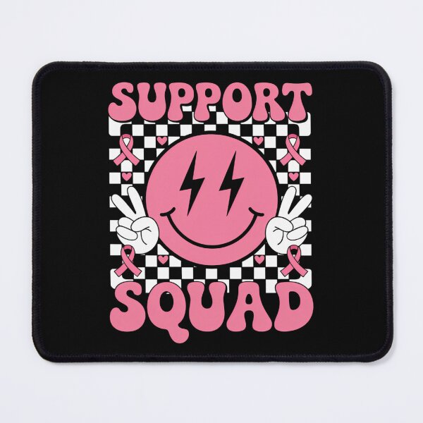 Item preview, Support Squad Breast Cancer Awareness Pink Ribbon Smile Face designed and sold by Nahkolahmom.