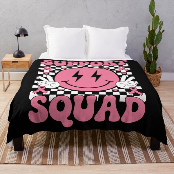Item preview, Support Squad Breast Cancer Awareness Pink Ribbon Smile Face designed and sold by Nahkolahmom.
