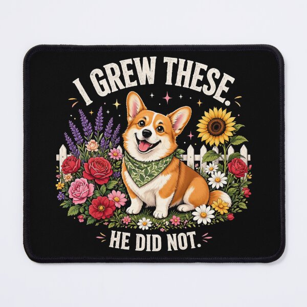 Item preview, I Grew These He Did Not Corgi Garden designed and sold by CF_VintageDesign.