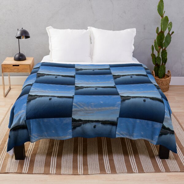 Item preview, A boat at South Townsville River during sunset designed and sold by pbchan.
