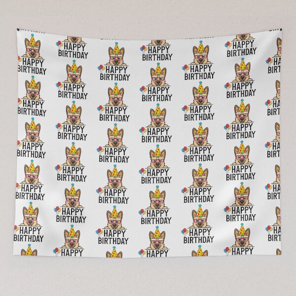 Item preview, Happy German Shepherd Birthday designed and sold by TheAnimalZ00.