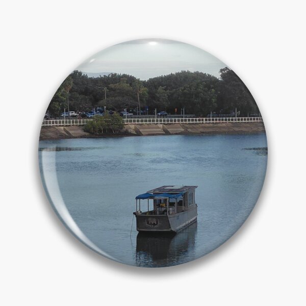 Item preview, A boat at South Townsville River during sunset designed and sold by pbchan.