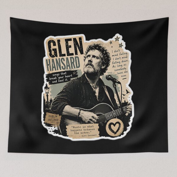 Item preview, Glen Hansard Acoustic Folk Music Artist designed and sold by HaytamShop.