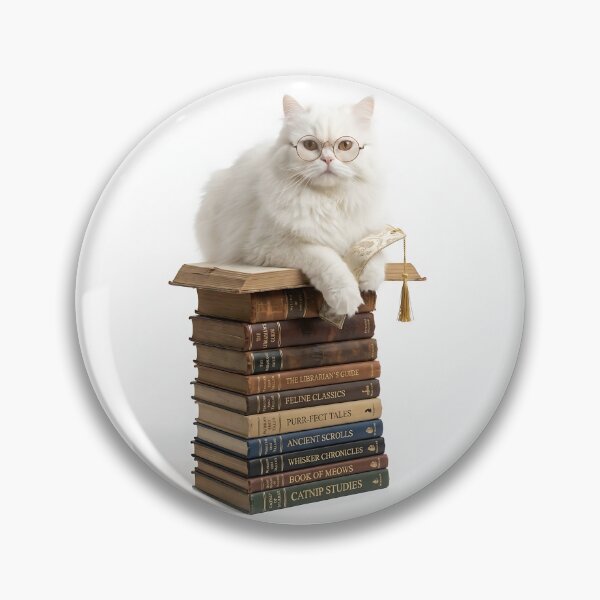 Item preview, Persian Cat Librarian Book Lover designed and sold by PictoVibe.