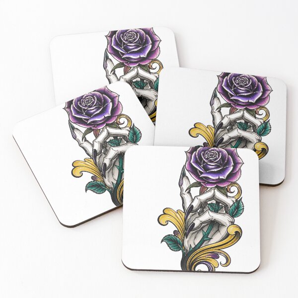 Item preview, Gothic Purple Rose Skeleton designed and sold by SKBlack.