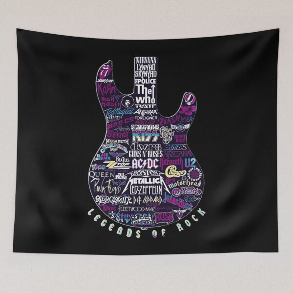 Item preview, Legends Of Rock Guitar Retro T-Shirt designed and sold by FloraInk.