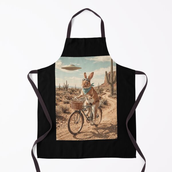 Item preview, Rabbit Riding Bike Wild West Western UFO Animal Lover designed and sold by dian-rody-crest.