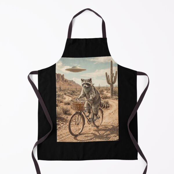 Item preview, Raccoon Riding Bike Wild West Western UFO Animal Lover designed and sold by dian-rody-crest.