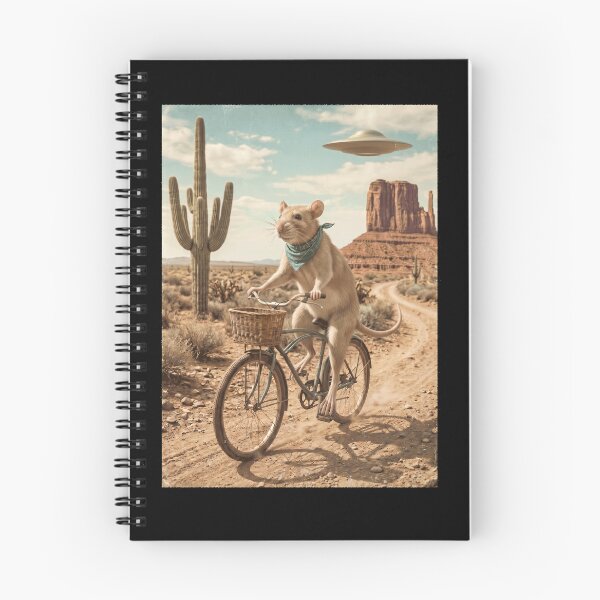 Item preview, Rat Riding Bike Wild West Western UFO Animal Lover designed and sold by dian-rody-crest.